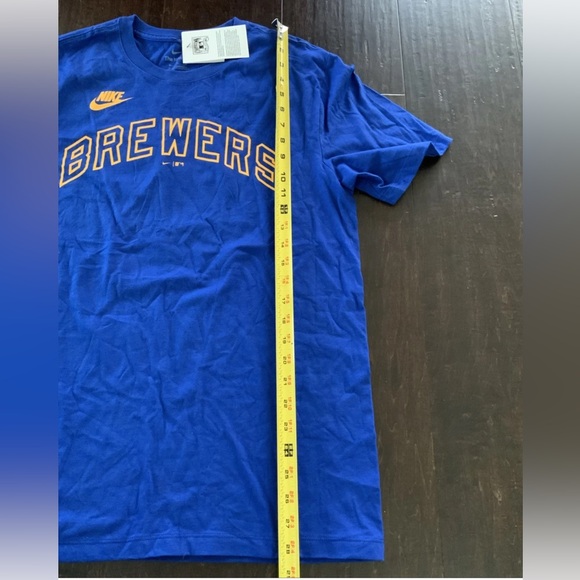 Nike Bob Uecker #9 Milwaukee Brewers Name & Number Cooperstown Tee Mens M - NWT - Picture 4 of 5